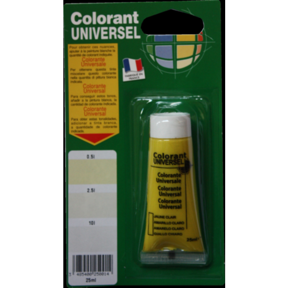 Colorant universel pour peinture jaune clair 25ml