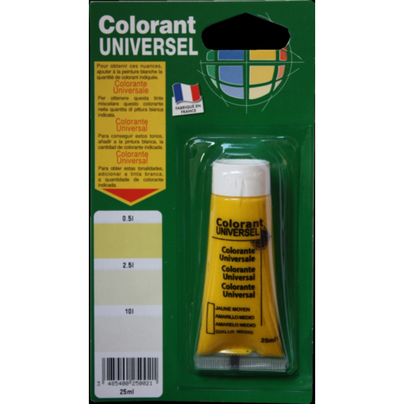 Colorant universel pour peinture jaune moyen 25ml