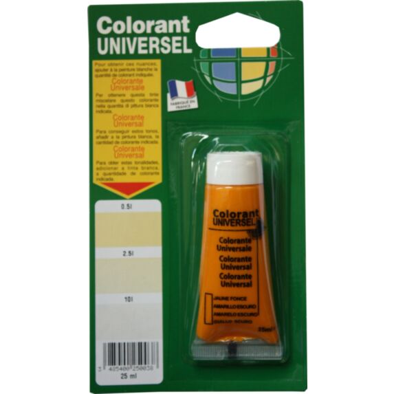 Colorant universel pour peinture jaune foncé 25ml