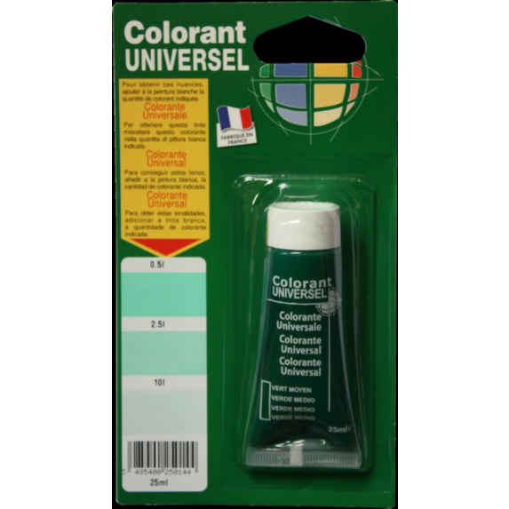 Colorant universel pour peinture vert moyen 25ml