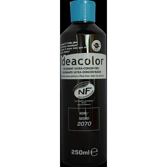 Colorant universel pour peinture noir 250ml - IDEACOLOR