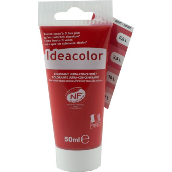 Colorant universel pour peinture Rouge 50ml - IDEACOLOR