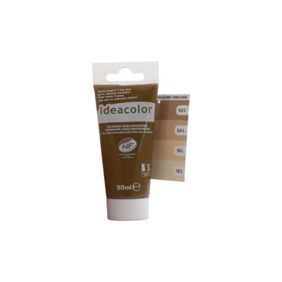 Colorant universel pour peinture terre d'ocre 50ml - IDEACOLOR