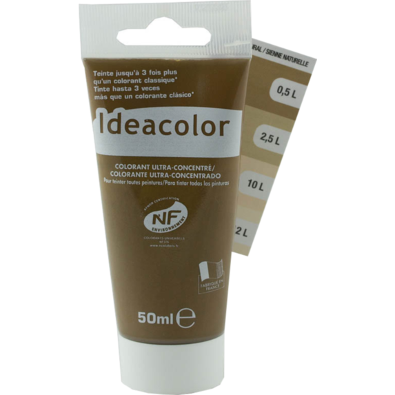 Colorant universel pour peinture Sienne naturelle 50ml - IDEACOLOR