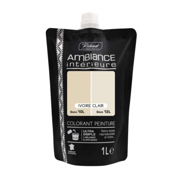 Colorant spécial peinture acrylique monodose 1L Ivoire clair