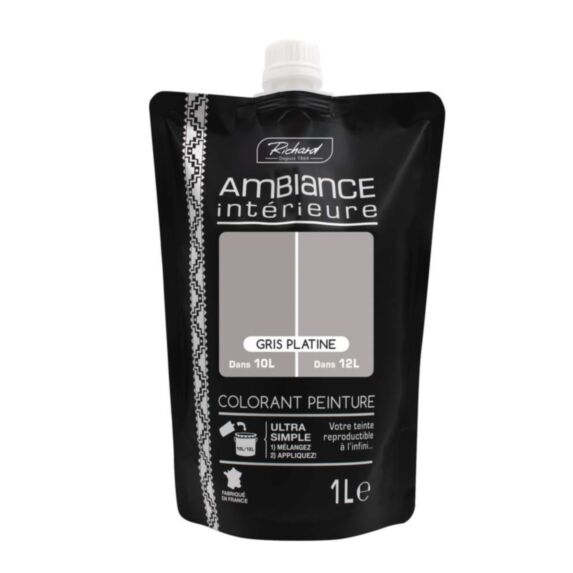 Colorant spécial peinture acrylique monodose 1L Gris platine