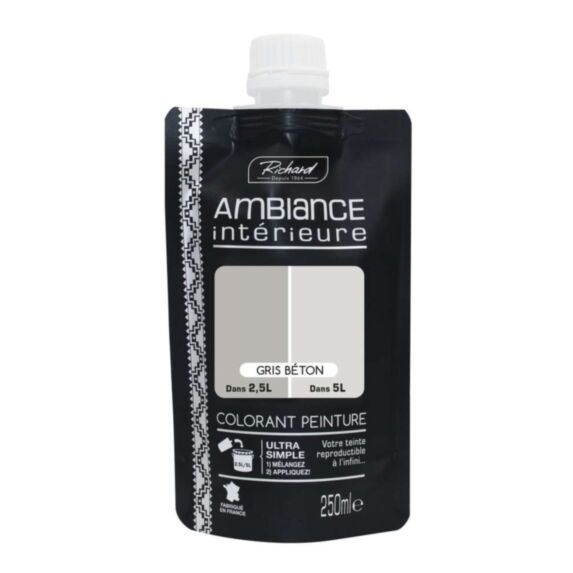 Colorant spécial peinture acrylique monodose 250ML Gris béton