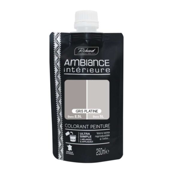 Colorant spécial peinture acrylique monodose 250ML Gris platine