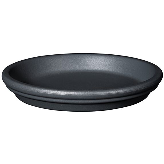 Soucoupe BigBand Cendre Terre Cuite Epoxy Ø17,5cm h2,6cm Noir - DEROMA