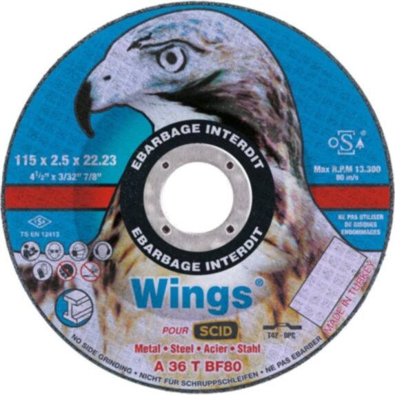 Disque à tronçonner tous matériaux expert Ø115mm - SCID