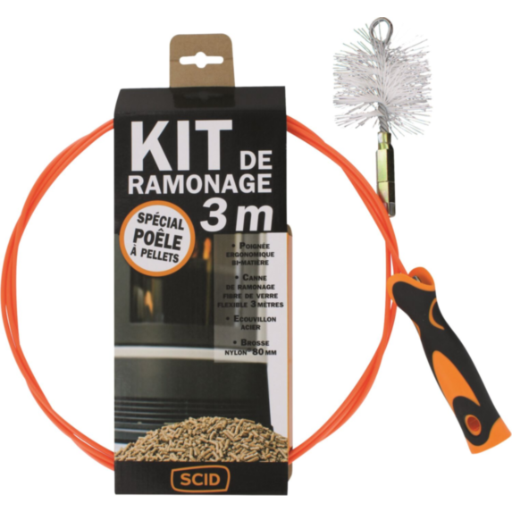 Kit de ramonage spécial poêle à pellets