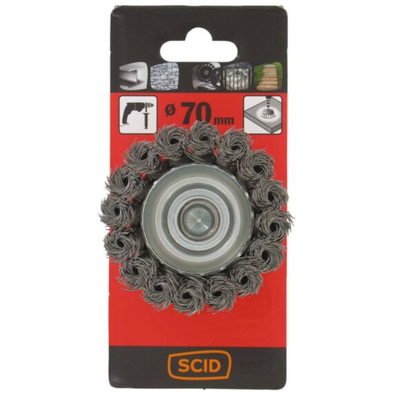 Brosse coupe mèches acier torsadées Ø 70 mm - SCID