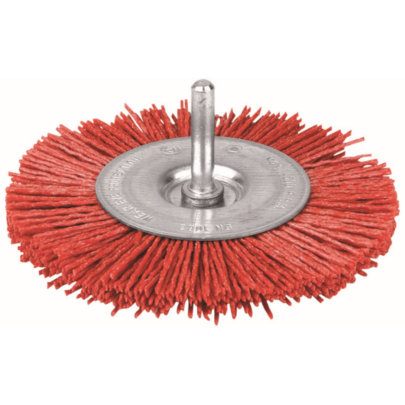 Brosse circulaire nylon rouge Ø 75 mm - SCID