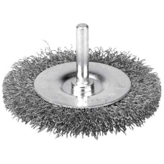 Brosse circulaire fils inox ondulés Ø 50 mm - SCID