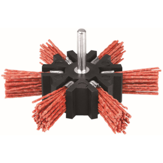 Brosse éventail nylon rouge - SCID