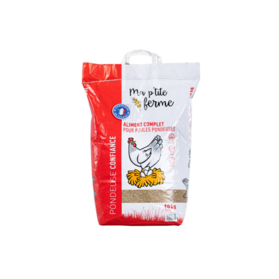 Aliment Complet Poule Pondeuse Confiance 10kg Sans OGM - MA P'TITE FERME