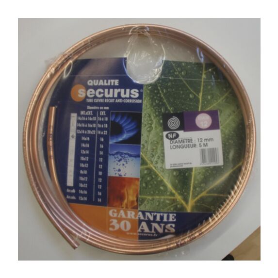 Couronne de cuivre recuit 2 m Ø 12