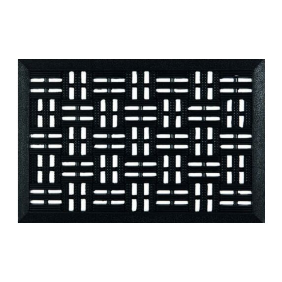Tapis d'extérieur grattant Sardos caoutchouc 60x40cm ajouré noir - CORYL