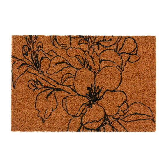 Tapis abrité brossant Garden Coco Fleur 60x40cm - CORYL