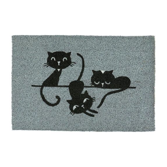 Tapis abrité brossant Pur Coco chats 60x40cm - CORYL