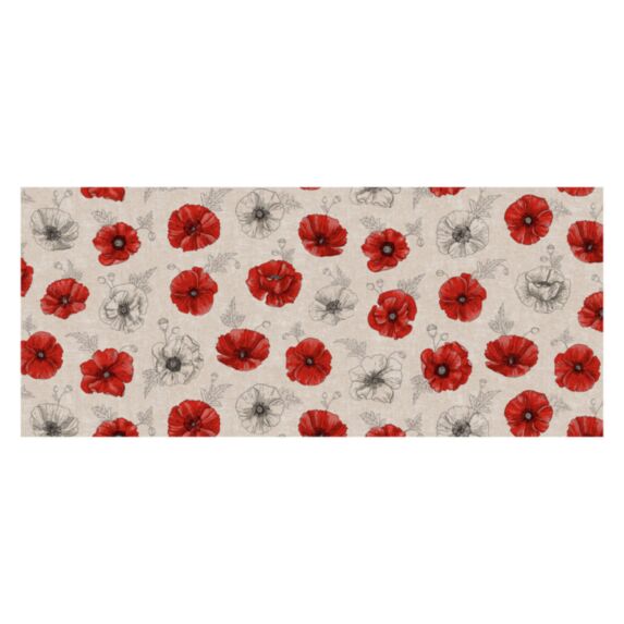 Toile Cirée à la coupe 140cm Zao Coquelicot - vendu au mètre - CORYL