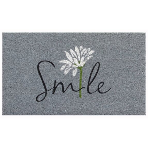 Tapis d'entrée abrité Coco Folie Smile 75x45cm