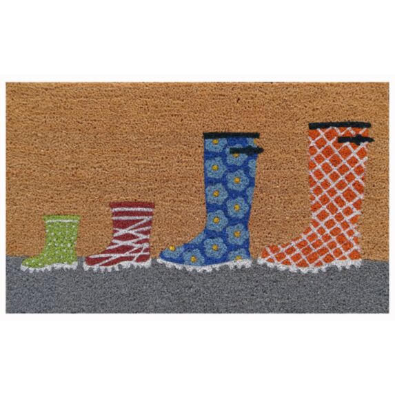 Tapis d'entrée abrité Coco Folie Boots 75x45cm