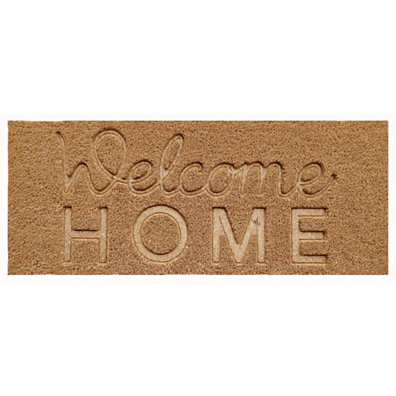 Tapis d'entrée abrité Coco Frappe Welcome 75x30cm