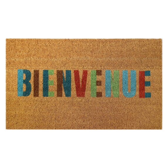 Tapis d'entrée abrité Eco-Co Bienvenue 75x45cm