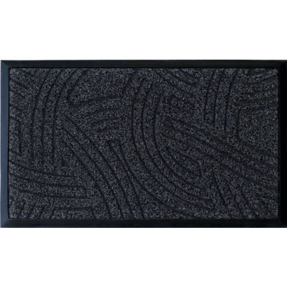 Tapis d'entrée abrité Texture Mvt Gris 76x46cm