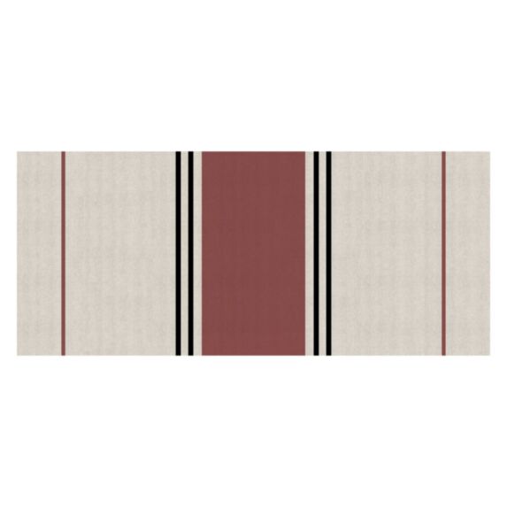 Nappe coton enduit Salvador L.140cm motif New Basque Marsala - CORYL