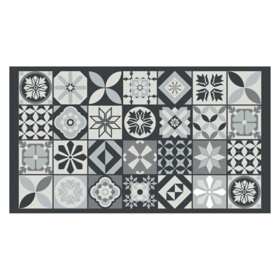Tapis d'intérieur Lys Mix Gris 80x45cm - CORYL