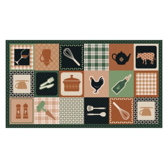 Tapis d'intérieur Lys Kitchen 80x45cm - CORYL