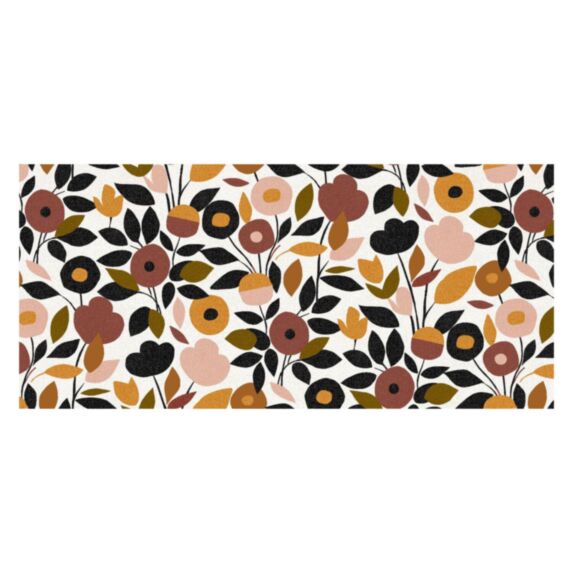 Nappe coton enduit Salvador L.140 flower power - CORYL