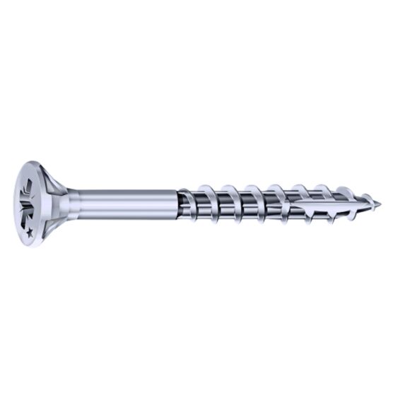 Vis rocket tête fraisée pozi inox a2 5x50/30 x200
