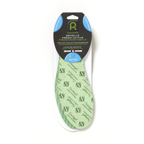 Semelle Active Fresh Latex Bi-Densité Verte 36/46 - ROUCHETTE