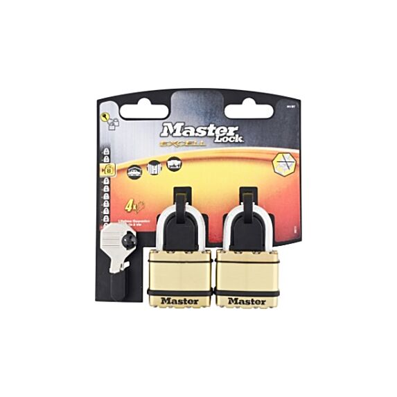 Cadenas Haute Sécurité -A Clé - M1BEURT - Lot de 2 - MASTER LOCK