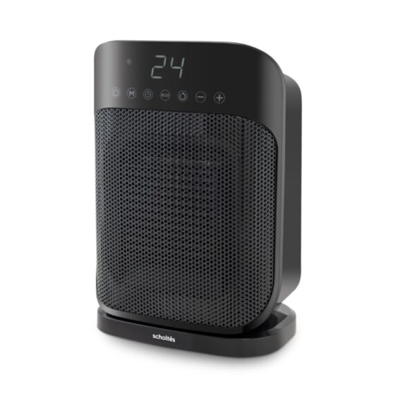 Chauffage soufflant oscillant salle de bain 900/1800W noir - SCHOLTES