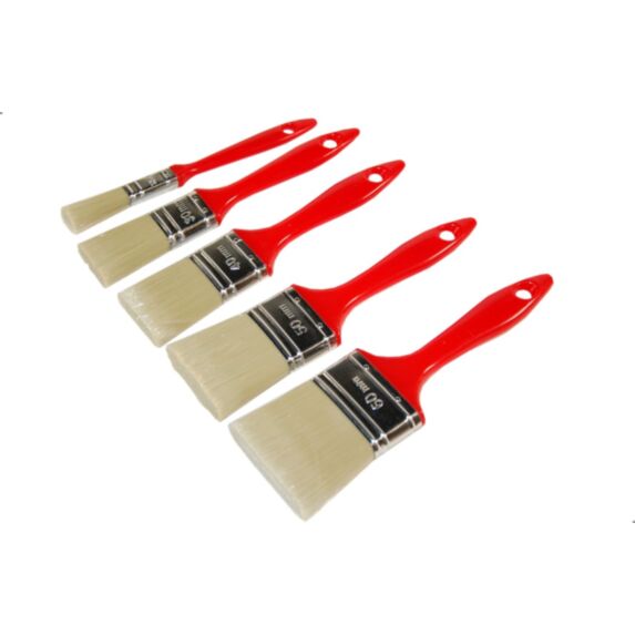 Lot de 5 pinceaux plats plolypropylene