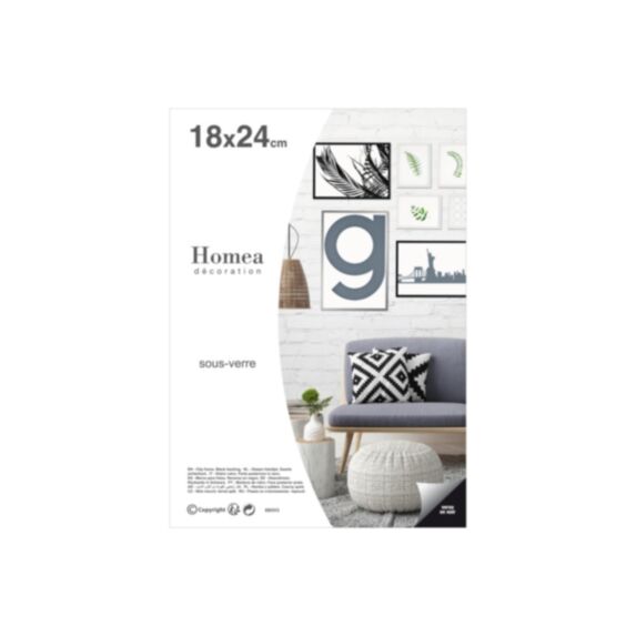 Sous-verre photo 18 x 24 cm verre transparent - HOMEA