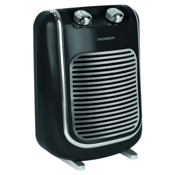 Radiateur soufflant salle de bain 1000-2000W vintage noir - THOMSON