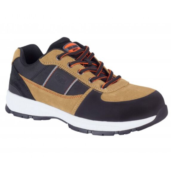 Chaussures de sécurité basses Roots cuir 42 noir et marron - SOLIDUR