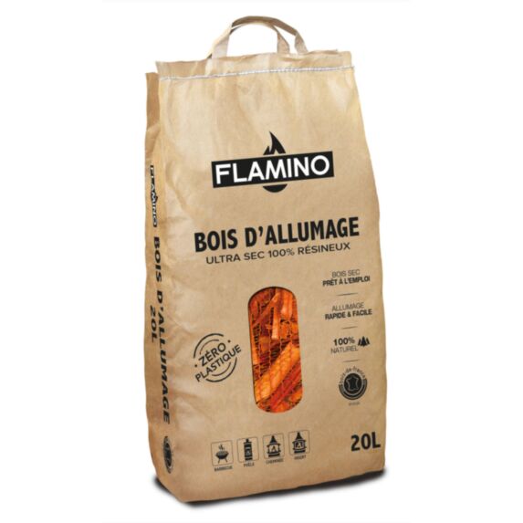 Petit Bois Allumage Feu en sac de 20L - FLAMINO
