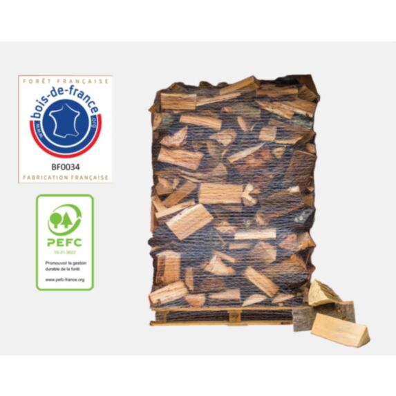 Bûches de bois de 40cm de long en ballot de 2m³ - FLAMINO