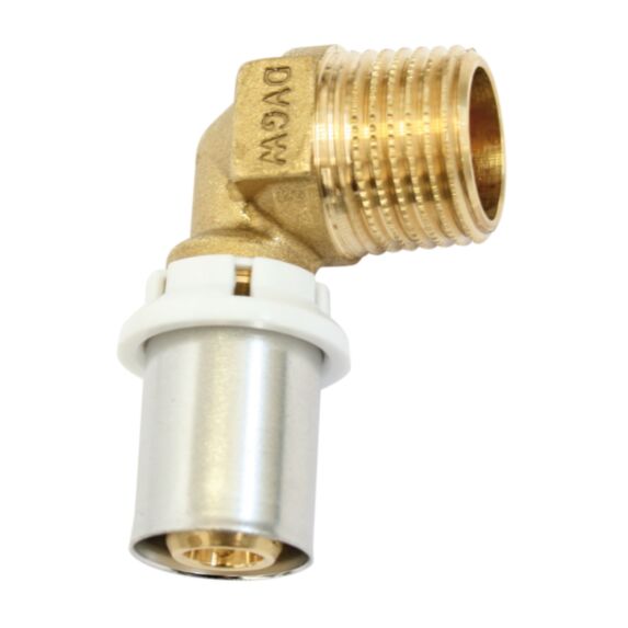 Coude équerre mâle à sertir multicouche D16 - M15/21