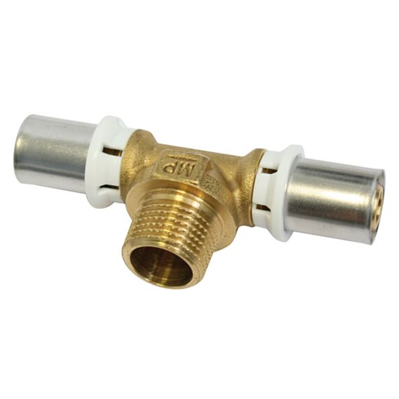 Té mâle au centre à sertir multicouche D16 - 15/21 - D16