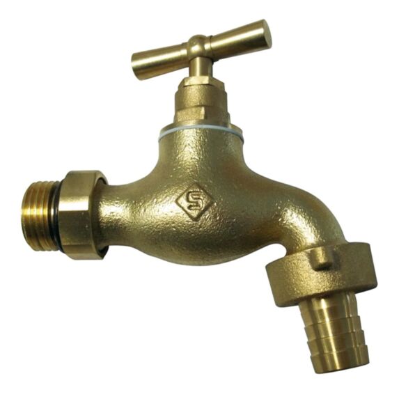 Robinet d'arrosage à clapet orientable 15-21 - 20/27 Brossé