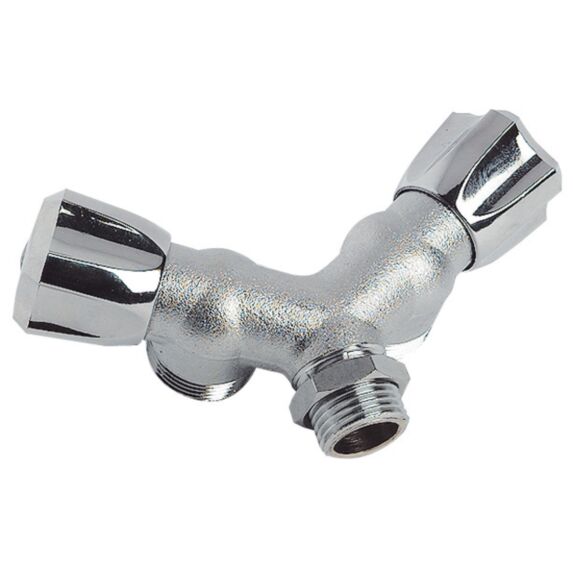Robinet double 2 têtes en Y M15/21 - M20/27
