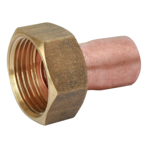 Raccord 2 Piéces droit cuivre Ø14 / écrou 15/21