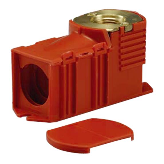 Boite d'encastrement rouge femelle 15/21 -sortie 3/4EK